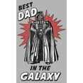 thumbnail image 2 of Men's Star Wars Best Dad in the Galaxy Darth Vader  Pull Over Hoodie Athletic Heather Small, 2 of 4