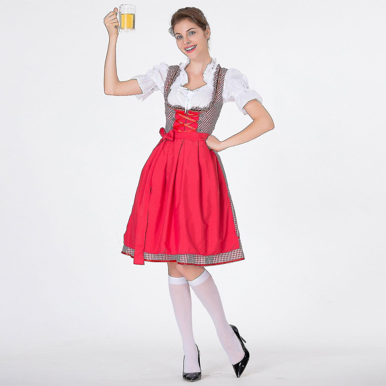 Womens Oktoberfest Costume German Dirndl Dress Costume Dress Bavarian Carnival Party