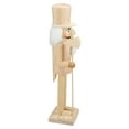 thumbnail image 4 of Northlight 15" Unfinished Paintable Wooden Christmas Nutcracker with Scepter, 4 of 5