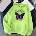 thumbnail image 2 of Kayannuo Pullover Hoodies for Women Clearance Butterfly Print Drawstring Ladies Long Sleeve Sweatshirt Fall Women's Fashion Classic Printed Drawstring Hooded Pocket Sweater Sweatshirts, 2 of 5