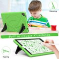 thumbnail image 4 of TECH CIRCLE for iPad 9/8/7 Generation 10.2 inch 2021 & 2020 and 2019 version ,Kids Protection,Heavy Duty Shock Resistant Rugged Protection case,with Kickstand for Kids ,Green+Black, 4 of 7