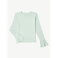 thumbnail image 2 of Free Assembly Girls Bell Sleeve Ribbed Top, Sizes 4-18, 2 of 2