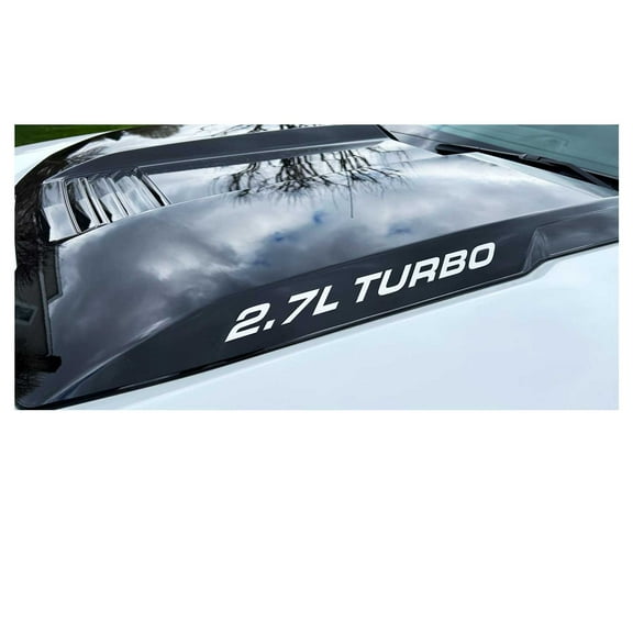 Chevy Silverado Silver 2.7L TURBO Hood Scoop Lettering Decals 2022-2026 Set of 2 GM Licensed