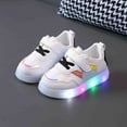 thumbnail image 2 of Otqutp Toddler Low Heel Shoes&nbsp;Children's Board Shoes LED Light Casual Shoes Boys and Girls Students Small White Shoes Small Children Children Shoes(Black,4.5-5 Years), 2 of 5