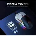 thumbnail image 6 of RHEA- Eksa Em200 Customizable Gaming Mouse 1200 Dpi 2 Covers (Black & White) New, 6 of 6