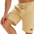 thumbnail image 4 of LIBRCLO Mens Shorts Elastic Waist Quick Dry Casual Athletic Workout Shorts Breathable Lightweight Summer Short Pants with Pockets Khaki XL, 4 of 7