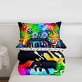 thumbnail image 5 of Erosebridal Ice Cream Teens Gamepad Twin Comforter Sets,Colorful Splash Ink Bedding Set For Kids Boys,Reversible 2pcs, 5 of 7