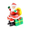 thumbnail image 3 of Estatua navideña Figura de Papá Noel Suministros para fiestas navideñas Centro de mesa Regalo Festival Figura en miniatura Escultura con caja de regalo, 3 of 8