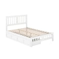 thumbnail image 3 of AFI Tahoe Full Wood Platform Bed with Headboard Footboard & 2 Storage Drawers, White, 3 of 7