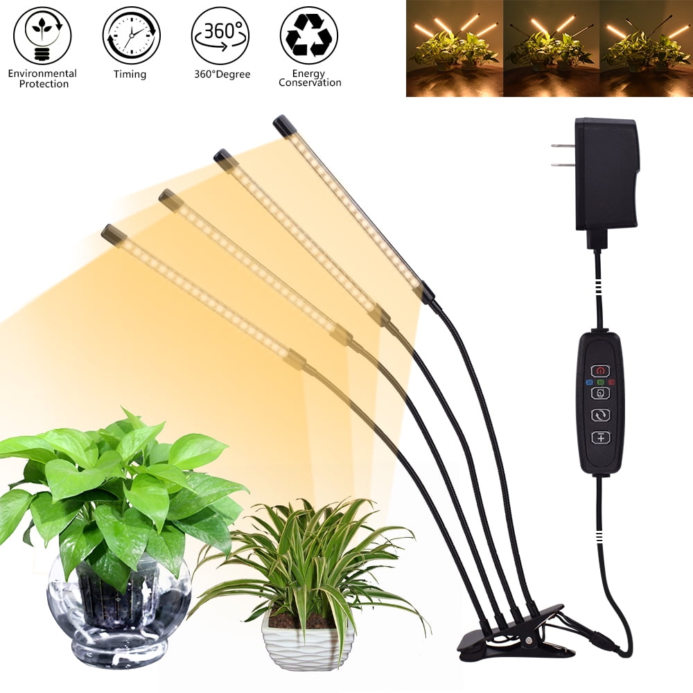 Private Jungle 60W 5V Dimmable Four-Tube Flat Clip Plant Light, Full Spectrum Warm White 3000K/80LED, Black Private Jungle 60W 5V Dimmable Four-Tube Flat Clip Plant Light, Full Spectrum Warm White 3000K/80LED, Black