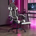 thumbnail image 2 of HOQBN Ergonomic Gaming Chair with Massage Lumbar Support, Headrest, Footrest, Adjustable Backrest Video Game Chairs for Home Office,Black White, 2 of 8