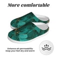 thumbnail image 6 of Goofa Green Gold Glitter Print Womens Mens Cotton Lightweight House Slippers , Washable Home Slippers,Indoor Comfy Bedroom Cozy Slippers-37/38, 6 of 7