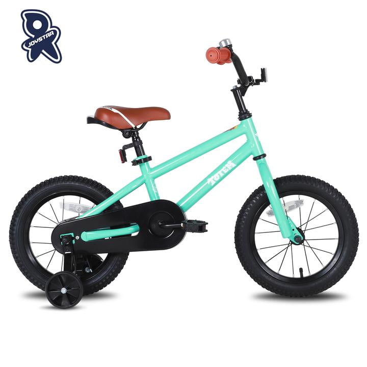 JOYSTAR Totem Kids Bike with Training Wheels for 12 14 16 18 inch Bike Kickstand for 18 inch Bike Blue Ivory Pink Green Silver