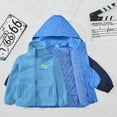thumbnail image 1 of Uccdo Boys Girls Hooded Windbreaker Rain Jackets With Detachable Fleece Sweatshirts, Kids 2-in-1 Warm Fleece Lined Parka Coats Raincoats 3-13Y, 1 of 5