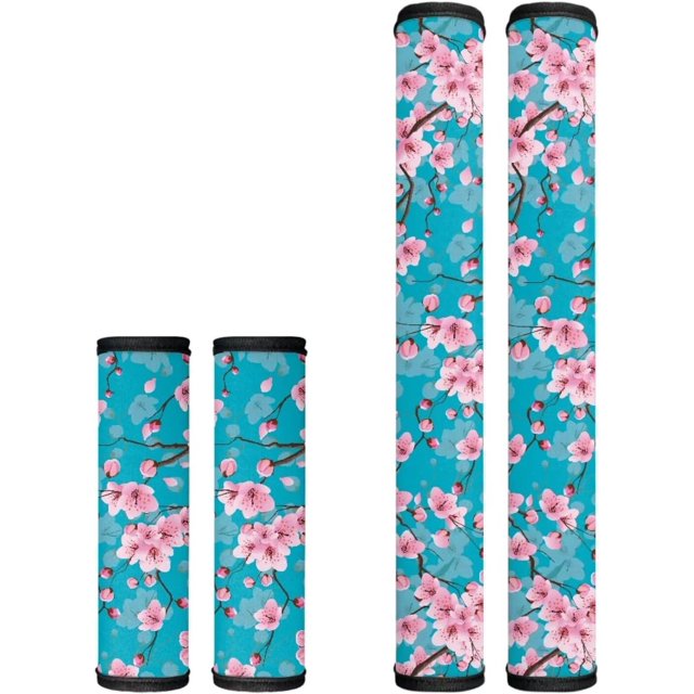 Hinthetall Art Floral Print Refrigerator Handle Covers for Fridge and Microwave Door Handle Covers Protector for Kitchen Appliances Keep Clean for Kitchen Anti-Skid Home Essential Set of 4