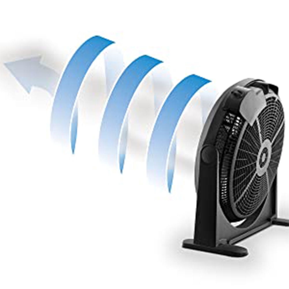 Air Monster 20 Inch Wall Mountable Air Circulator Floor Fan, Black