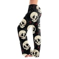 thumbnail image 3 of Clossjun Halloween Pajama Pants for Women Cozy Wide-Leg Novelty Holiday Pumpkin Ghost Bat Print Bottoms Nightwear 2XL, 3 of 6