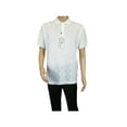 thumbnail image 2 of Mens Polo Shirt Slinky Sheer Short Sleeves Soft Touch by Stacy Adams 57007 White, 2 of 5