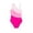 a-Hot Pink6417, variant on VNKIDY Girls One Piece Swimsuit Kids Gradient Adjustable Strap Onesie Bathing Suit With Asymmetric Neckline For Beach Summer Wear Leisure Swimwear Blue 17-18 Years