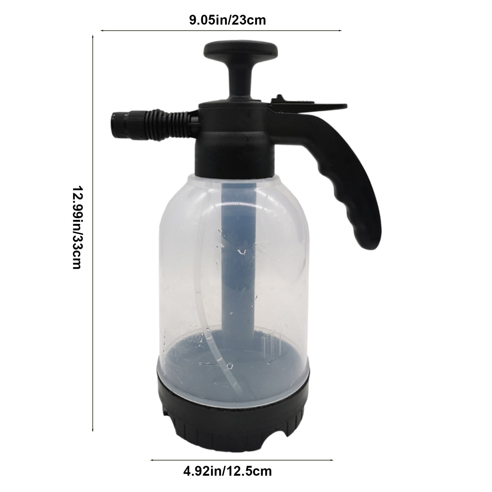 2L Pneumatic Watering Can, Multi Purpose High Pressure Spray Bottle for Car Wash and Plant Care, Adjustable Nozzle Foam Sprayer for Cleaning Gardening and Household Use
