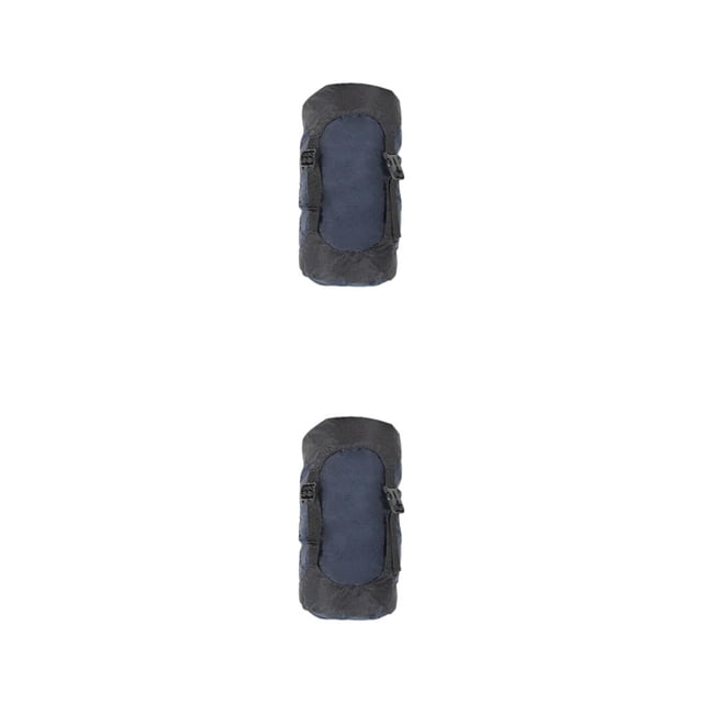 QualitChoice Drawstring Compression Bag Travel Stuff Sack Storage Bags For Camping Hiking Backpacking Trekking Climbing Accessories Dark Blue/M 2PCS