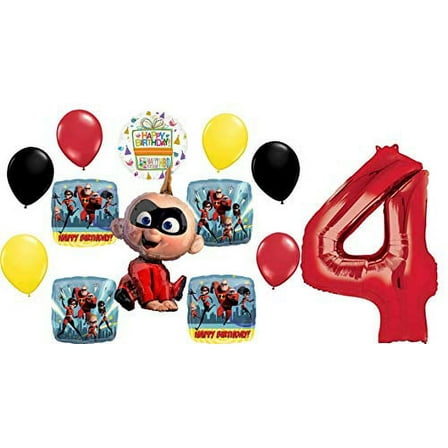 The Incredibles Party Supplies 4th Birthday Baby Jack Jack Balloon Bouquet Decorations