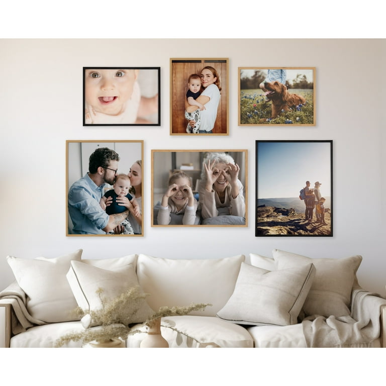 HLiWEGNS Dark Brown 13x19 Picture Frame - Woodgrain Poster Frame With Plexiglass