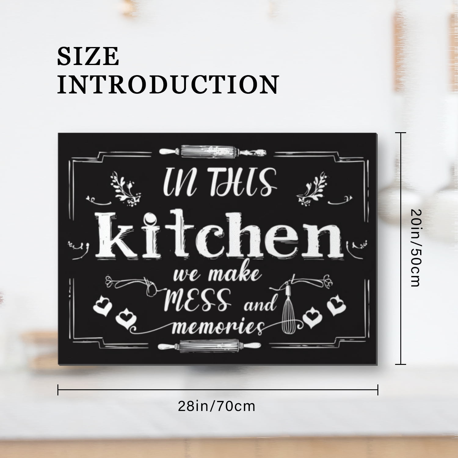 Diatomite Stove Covers for Glass Stoves, Kitchen Theme Mess and Memories Black Multipurpose Cooktop Protector, Square Foldable Decorative Pad for Kitchen RV (28×20 Inch)