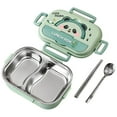 thumbnail image 2 of Ltdhehe Stainless Steel Kids Lunch With Compartments Leak Proof Bento Container For School Travel Reusable Durable Tableware Includes Spoon And Chopsticks, 2 of 9
