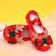 thumbnail image 7 of Cathalem Toddler Ballet Shoes PU Ballet Shoes for Girls - Dance Practice Slippers for Girls, No-Tie Sole Yoga Shoes (Red,2.5), 7 of 7