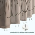 thumbnail image 6 of Brown Boho Line Art Plant Pattern Shower Curtain 72"x72" ,Bathroom Decorative Shower Curtains Set with 12 Hooks,Modern Waterproof Washable Shower Curtain, 6 of 6