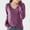 Purple, variant on Aueoeo Crochet Sweater, Soft Comfy Women'S Solid Color Long Sleeved V-Neck Knitted Sweater Thin Sweater Top Knitwear