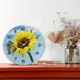 thumbnail image 6 of GZHJMY Butterfly Sunflower Wall Clock, 10" Silent Non Ticking Round Clock, Oil Painting Easy to Read Clock for Living Room Bedroom Bathroom Home Decor Holiday Gifts, 6 of 7