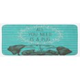 thumbnail image 1 of Saying Kitchen Mat, Animal Image of a Dog All You Need is a Pug Words on an Aqua Background, Plush Decorative Kitchen Mat with Non Slip Backing, 47" X 19", Sea Green Brown, by Ambesonne, 1 of 1