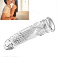 thumbnail image 4 of Male Extension Condom Dotted Thread Textured Soft Latex Extra Sensation Adult Extended Sleeve Type B, 4 of 5