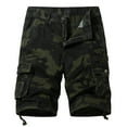 thumbnail image 2 of DDAPJ pyju Mens Camouflage Cargo Shorts Outdoor Military Tactical Shorts Cotton Ripstop Hiking Shorts Loose Casual Work Shorts with Multi Pockets Clearance Sale of Today Army Green S, 2 of 5