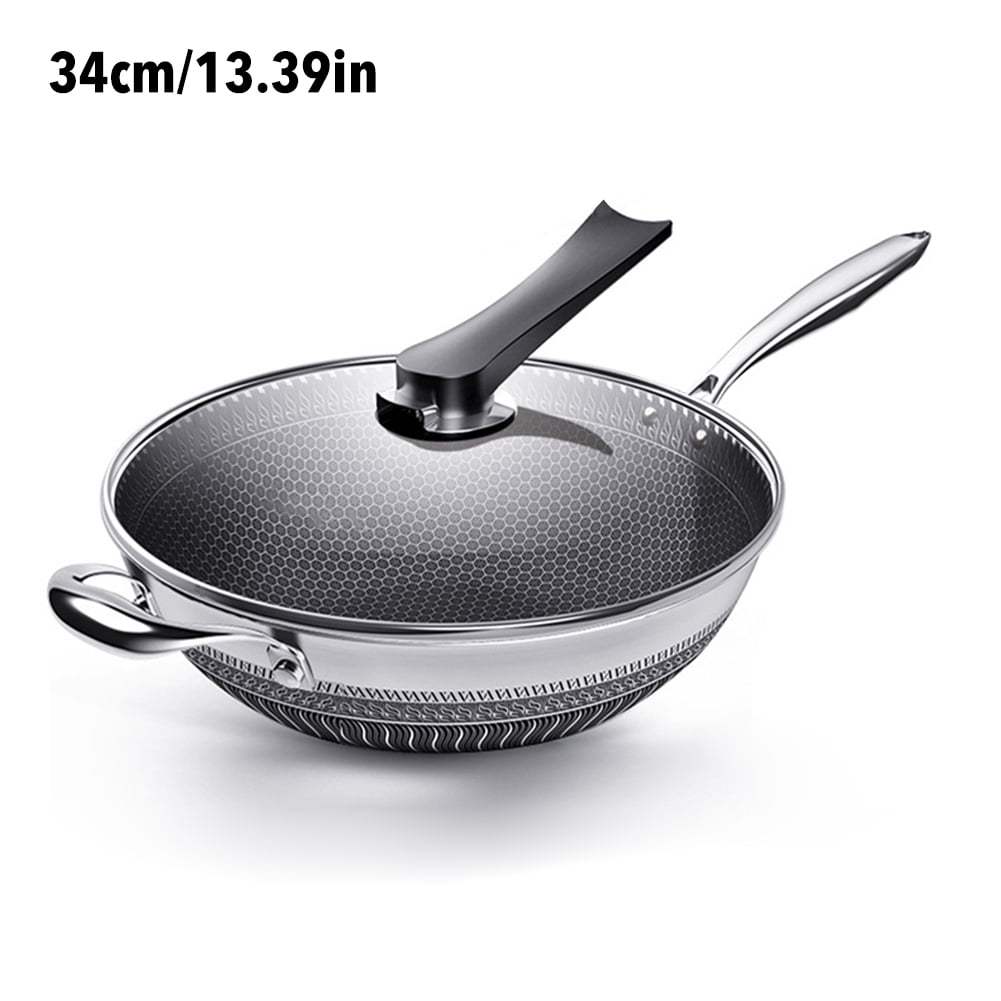 AIHOME Nonstick Frying Pan Stainless Steel Wok Frying Pan