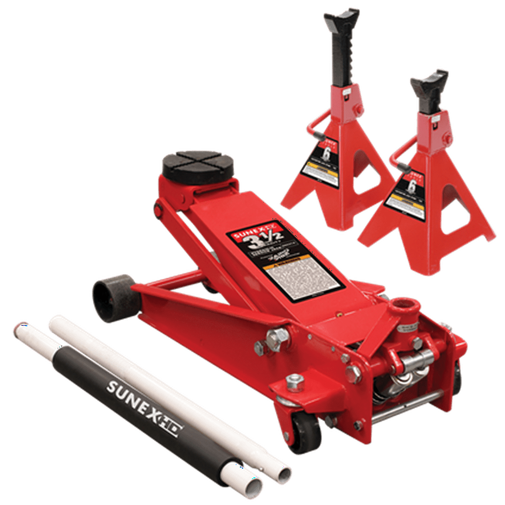 Sunex Tools 66037JPK - 3-1/2 Ton Floor Jack Pack with 6 Ton Stands