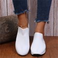 thumbnail image 6 of 2025 Clearance! 50% Off Clear! asdoklhq Sneakers for Women Sandals Stretch Cloth Large Size Women's Summer Comfortable Casual Sports Shoes White 35, 6 of 8