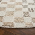thumbnail image 3 of SAFAVIEH Ebony Hank Checkered Area Rug, Natural/Beige, 6' x 6' Round, 3 of 10