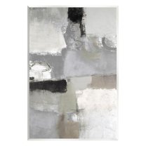 Stupell Industries Blocked Geometric Shapes Black Detail Circles Painting Unframed Art Print Wall Art, Design by Lisa Ridgers