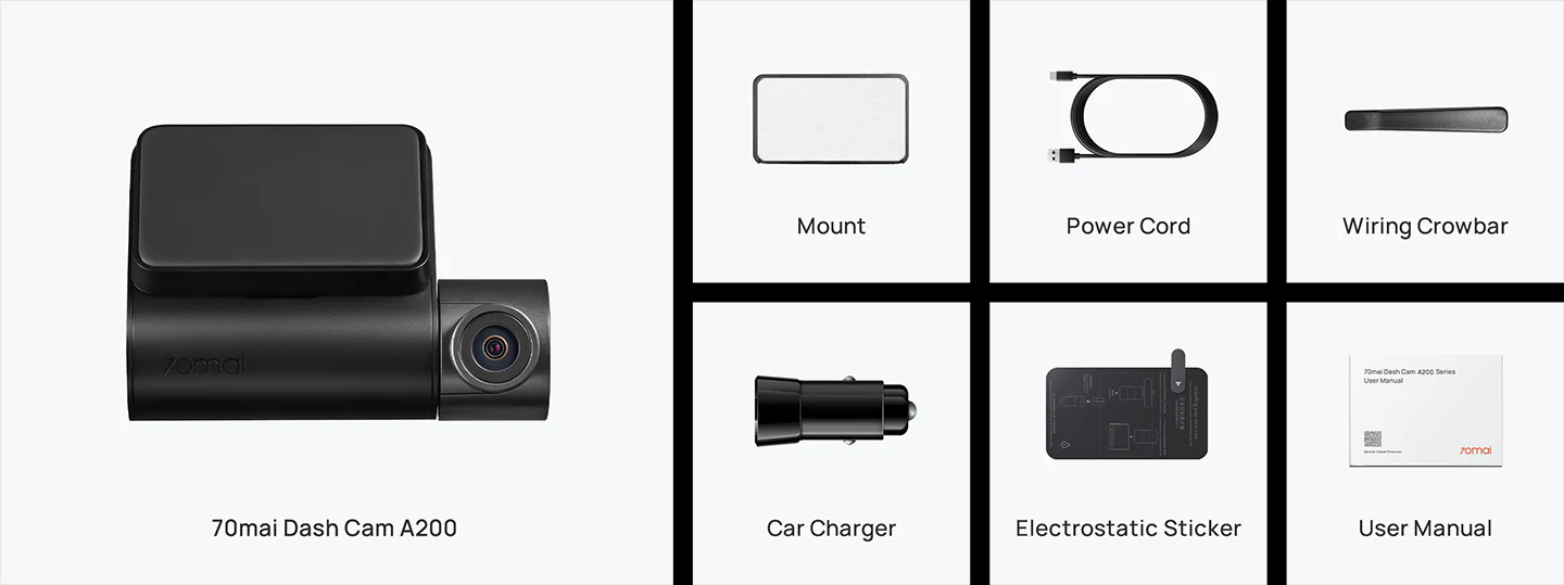 アクセサリー 70mai Dash Cam A200 Set 70mai Dash Cam A200 Set - PRG Photo Shop