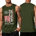thumbnail image 2 of Youpwaven America 250th Anniversary Men's Tank Top, USA 250 Year 1776-2026 Patriotic Muscle Tee, We The People Distressed Flag Commemorative Sleeveless Shirt, 2 of 4