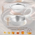 thumbnail image 2 of 2 Pcs Tea Strainers with Drip Bowls, Mesh Tea Infuser Stainless Steel Loose Leaf Tea Filter with Handles for Better Tea Experience (Gold), 2 of 7