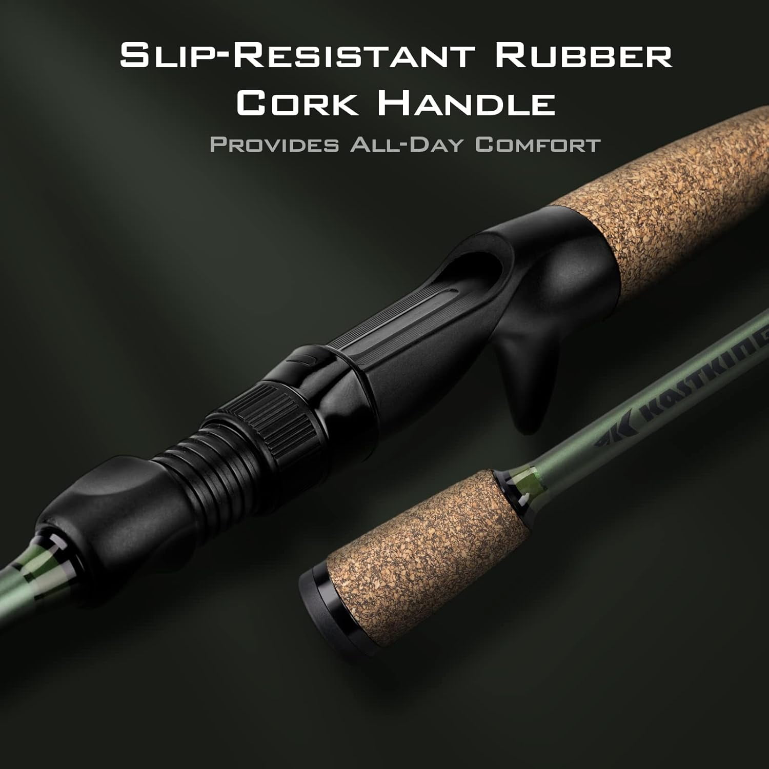 KastKing Fishing Rods - IM6 Graphite Blanks Casting & Spinning Rods, 2-Piece Rods with Extra Tip Section- Spartacus II