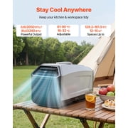 VEVOR Portable Camping Air Conditioner 3050 BTU, Tent AC Unit with Hose, Remote & Touch Control, 61–90°F Adjustable, 150 m³/h High Airflow, Low Noise, Ideal for Tent. RV, Outdoor Cooling, Dark Grey