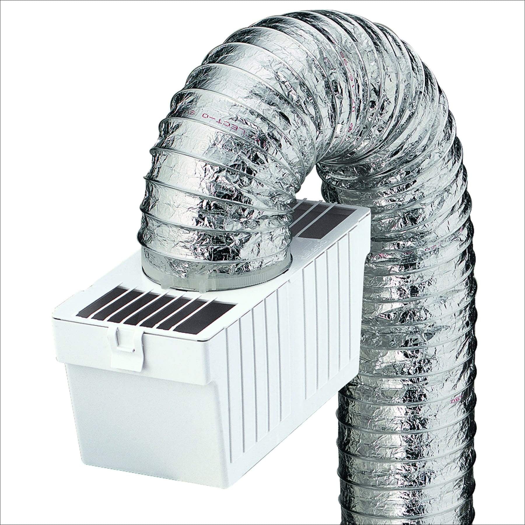 White Deflecto Extra Heat Dryer Saver Accommodates 4 Transition Ducts Includes 2 4 Plastic Clamps EX12