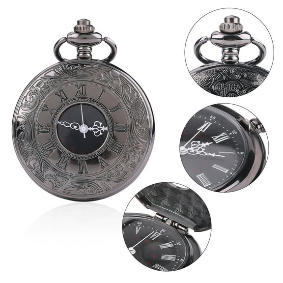 Mgaxyff Pocket Watch Classical Pocket Watch Classical Quartz Analog Alloy Necklace Pocket Watches