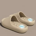 thumbnail image 3 of Rokment Shower Shoes for Women and Men Pillow Cloud Massage Slippers Soft Cushioned Anti Slip Water Pool Slide Sandals Comfortable Quick Drying Bathroom Sandals Khaki Size 8, 3 of 5