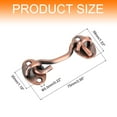 thumbnail image 2 of Uxcell 2Pack 3 Inch Hook and Eye Latch Barn Door Lock Stainless Steel, Copper Tone, 2 of 8